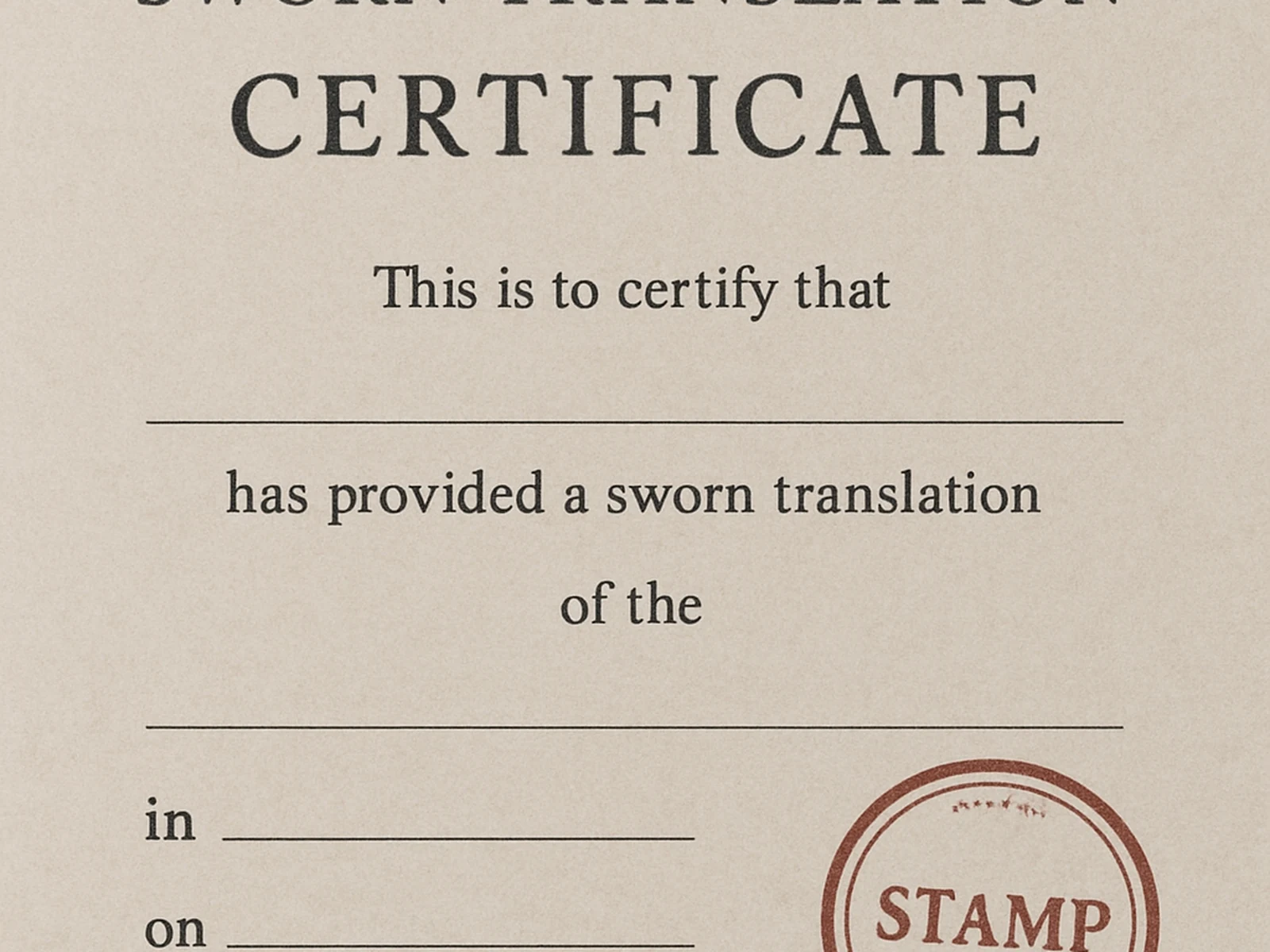 Legal & Sworn Translation